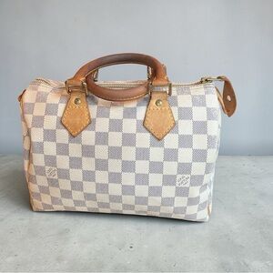 Louis Vuitton Speedy 25 Damier Azur | Lock & Key + Dust Bag + COA